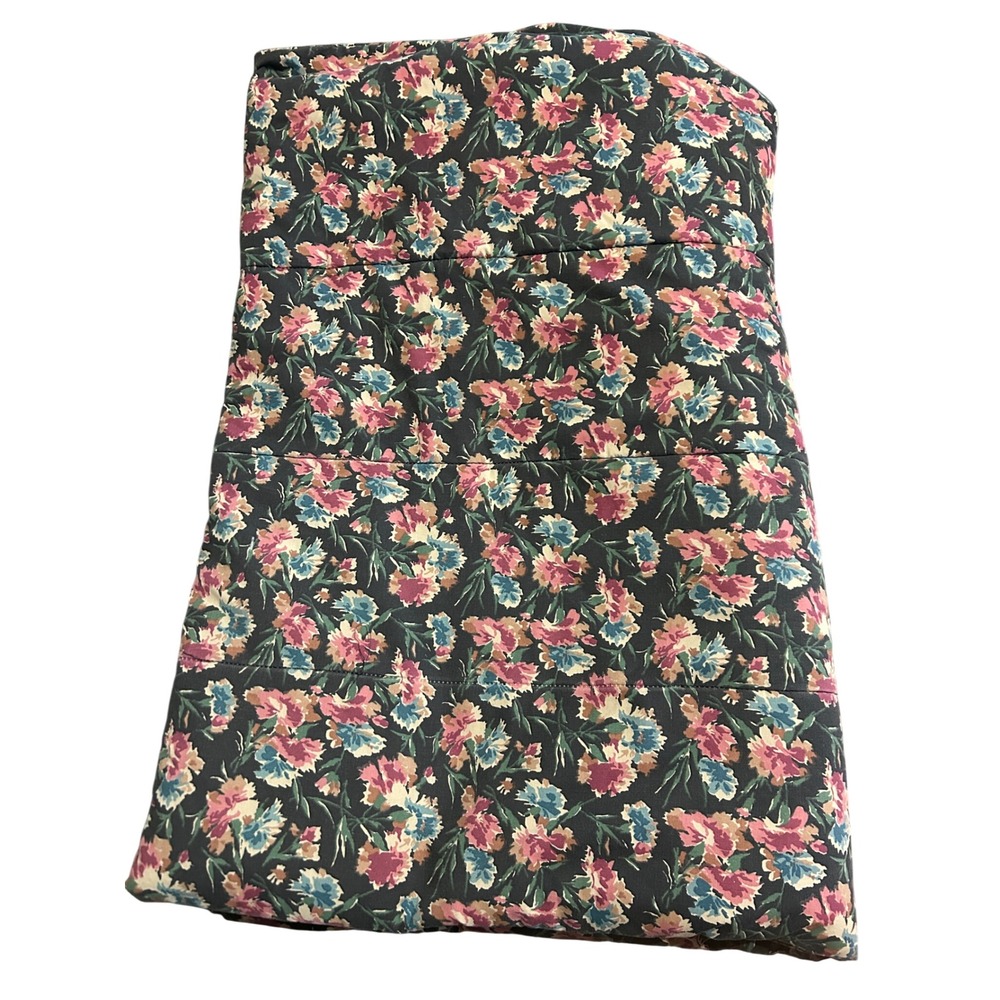 Vintage Ralph Lauren Isadora Style Floral Quilt Full Queen Black Cottagecore